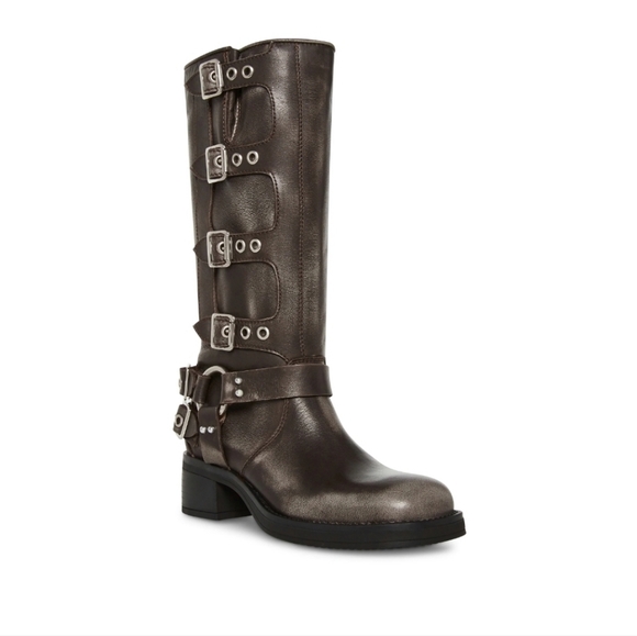 Lightly worn a few times Steve Madden womens Brocks leather Fashion Boots. - Picture 2 of 4